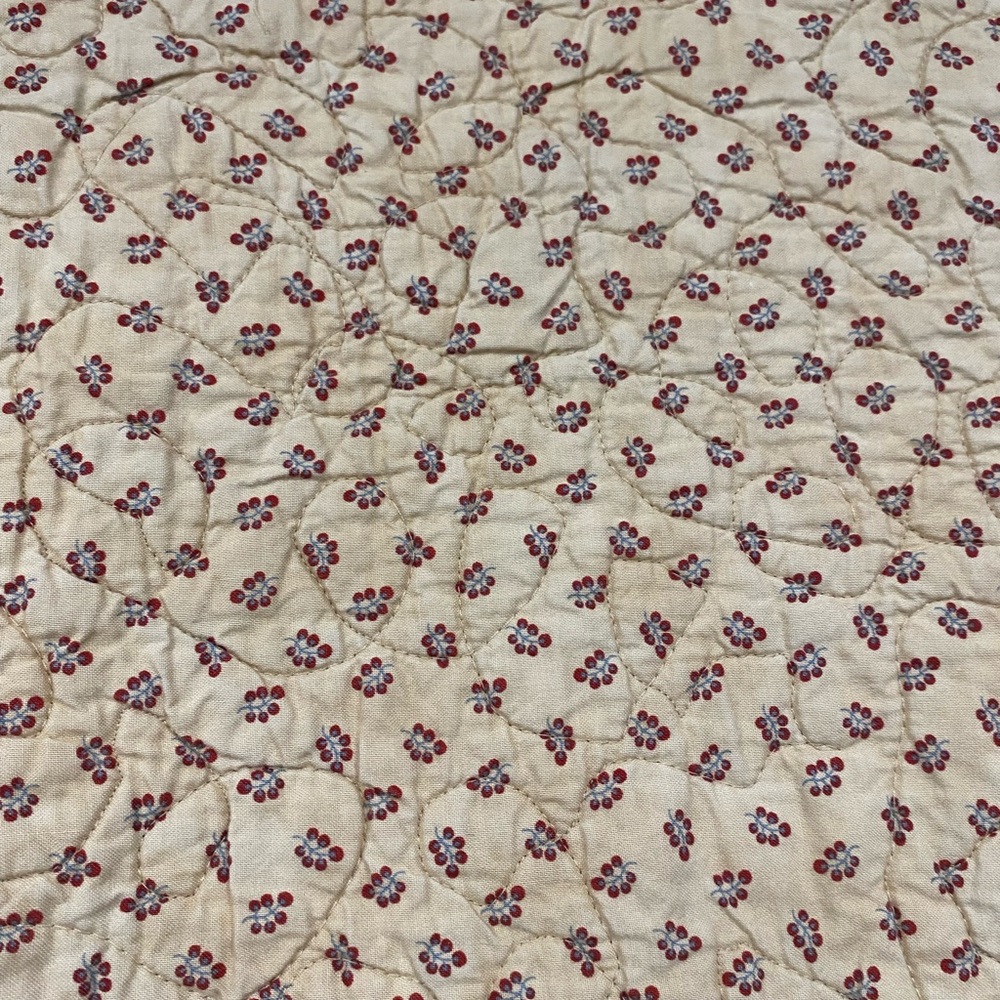 Watermelon Picnic Log Cabin Handmade Quilt - Picture 6 of 13